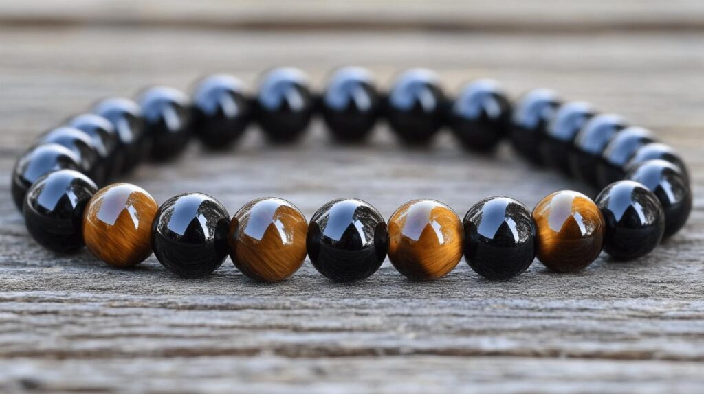 Le bracelet masculin triple protection : Les pierres sacrees qui veillent sur vous